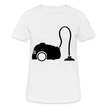 aspirateur - T-shirt respirant Femme - blanc - Devant - AI Model Female 172 dark (172cm)