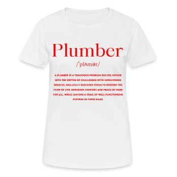 Plumber Definition - Women's Breathable T-Shirt - white - Front - AI Model Female 172 dark (172cm)