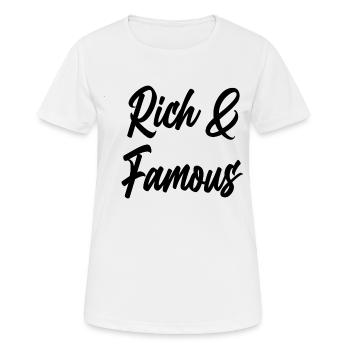 blockedTitle - Frauen T-Shirt atmungsaktiv - Weiß - Vorne - AI Model Female 172 dark (172cm)