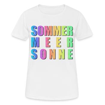 Summer Sea Sun Hippie Colorful Trend - T-shirt respirant Femme - blanc - Devant - AI Model Female 172 dark (172cm)