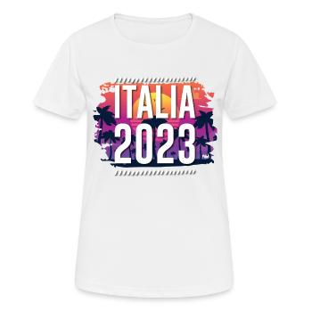 Italia 2023 - Women's Breathable T-Shirt - white - Front - AI Model Female 172 dark (172cm)