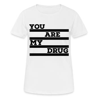 Mon médicament - T-shirt respirant Femme - blanc - Devant - AI Model Female 172 dark (172cm)