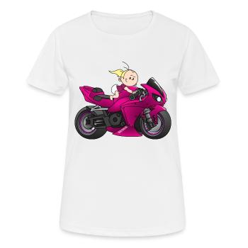 Motor girl - Women's Breathable T-Shirt - white - Front - AI Model Female 172 dark (172cm)