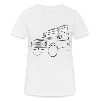 Défenseur avec toit surélevé - T-shirt respirant Femme - blanc - Devant - AI Model Female 172 dark (172cm)