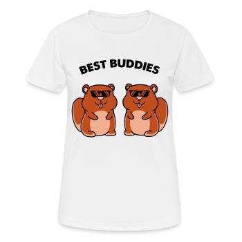 Hamster Best Buddies - T-shirt respirant Femme - blanc - Devant - AI Model Female 172 dark (172cm)