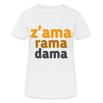 Bavarois Drôle - T-shirt respirant Femme - blanc - Devant - AI Model Female 172 dark (172cm)
