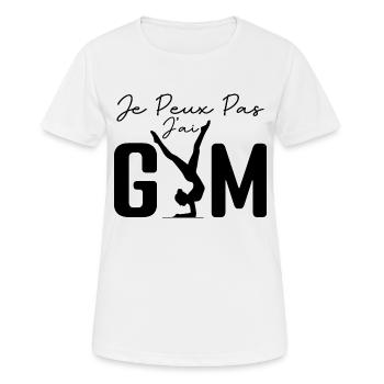Ich kann kein Fitnessstudio haben | Gymnastik-Geschenk | Fitnessstudio - Frauen T-Shirt atmungsaktiv - Weiß - Vorne - AI Model Female 172 dark (172cm)