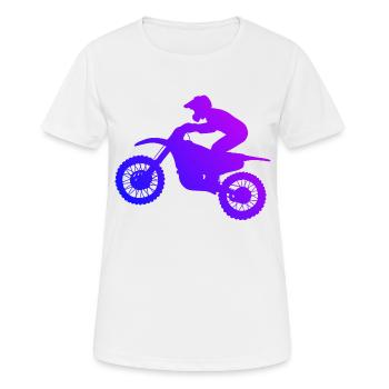 Motocross Supermoto Freestyle Motocross Dirt Biker - Frauen T-Shirt atmungsaktiv - Weiß - Vorne - AI Model Female 172 dark (172cm)