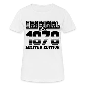 1978 - Frauen T-Shirt atmungsaktiv - Weiß - Vorne - AI Model Female 172 dark (172cm)