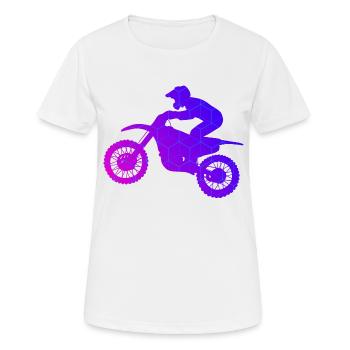 Dirt Biker Herren Dirt Bike Dirtbike Freestyle Mot - Frauen T-Shirt atmungsaktiv - Weiß - Vorne - AI Model Female 172 dark (172cm)