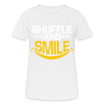 Shuffle And Smile Tap Dance Danseuse De Claquettes - T-shirt respirant Femme - blanc - Devant - AI Model Female 172 dark (172cm)