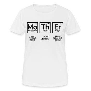 Mutter-Periodensystem - Frauen T-Shirt atmungsaktiv - Weiß - Vorne - AI Model Female 172 dark (172cm)