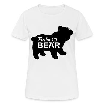 Silhouette eines Babybären - Frauen T-Shirt atmungsaktiv - Weiß - Vorne - AI Model Female 172 dark (172cm)