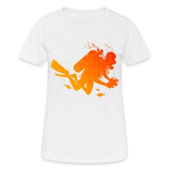 Scuba Diver Homme Scuba Diver Diving - T-shirt respirant Femme - blanc - Devant - AI Model Female 172 dark (172cm)