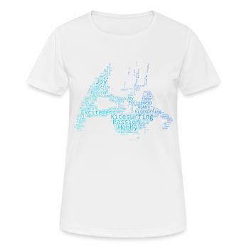 Kiting Kitesurfer Hommes Kitesurf Kitesurf - T-shirt respirant Femme - blanc - Devant - AI Model Female 172 dark (172cm)