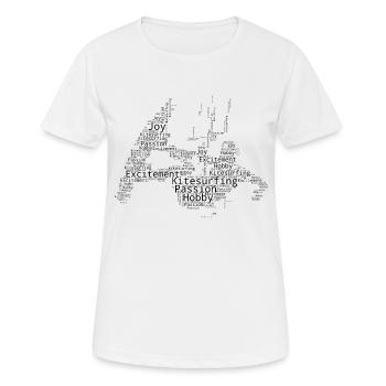 Kitesurf Homme Kitesurf Kitesurf Kitesurf Kiting - T-shirt respirant Femme - blanc - Devant - AI Model Female 172 dark (172cm)