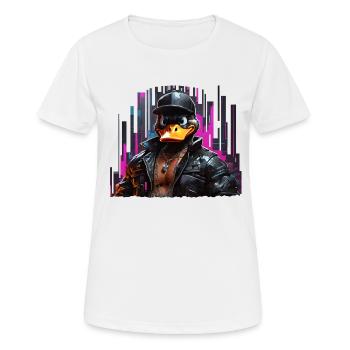 Rapper - Frauen T-Shirt atmungsaktiv - Weiß - Vorne - AI Model Female 172 dark (172cm)
