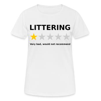 Gegen Anti Umweltverschmutzung 1 Stern Bewertung - Frauen T-Shirt atmungsaktiv - Weiß - Vorne - AI Model Female 172 dark (172cm)