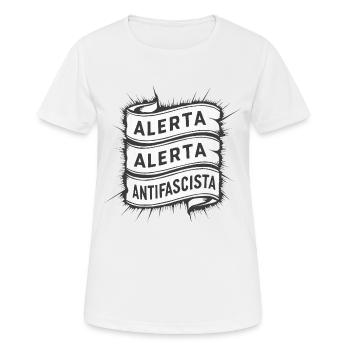 Alerta Alerta Antifascista Antifaschist - Frauen T-Shirt atmungsaktiv - Weiß - Vorne - AI Model Female 172 dark (172cm)