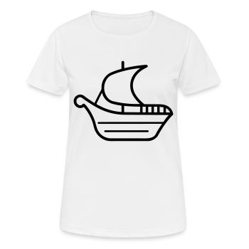 Bateau pirate - T-shirt respirant Femme - blanc - Devant - AI Model Female 172 dark (172cm)