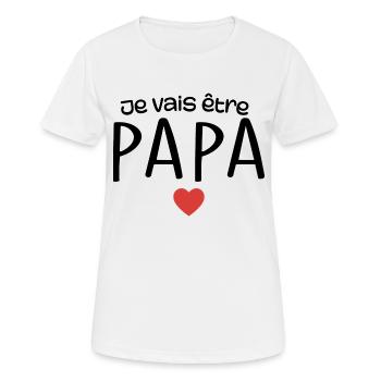 I'm going to be a dad - Dad to be a dad - Dad gift - Women's Breathable T-Shirt - white - Front - AI Model Female 172 dark (172cm)
