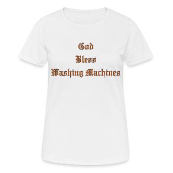 GodBlessMachines à laver - T-shirt respirant Femme - blanc - Devant - AI Model Female 172 dark (172cm)