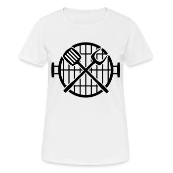 grill - Frauen T-Shirt atmungsaktiv - Weiß - Vorne - AI Model Female 172 dark (172cm)