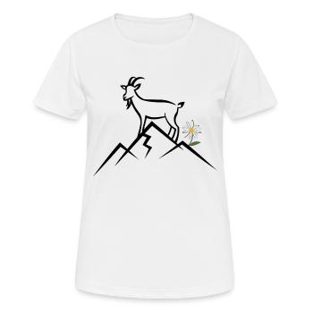 Berg, Alpen - Frauen T-Shirt atmungsaktiv - Weiß - Vorne - AI Model Female 172 dark (172cm)