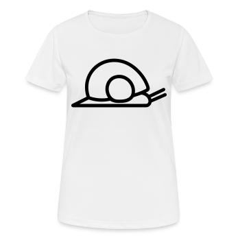 Snail - Women's Breathable T-Shirt - white - Front - AI Model Female 172 dark (172cm)