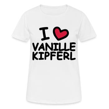 J’adore les croissants à la vanille - T-shirt respirant Femme - blanc - Devant - AI Model Female 172 dark (172cm)