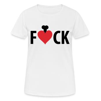 FUCK - T-shirt respirant Femme - blanc - Devant - AI Model Female 172 dark (172cm)