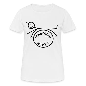 Therapy is lying - Women's Breathable T-Shirt - white - Front - AI Model Female 172 dark (172cm)