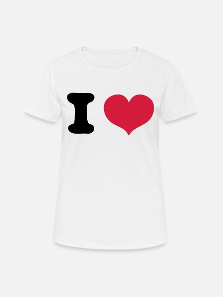 i love - Women's Breathable T-Shirt - white