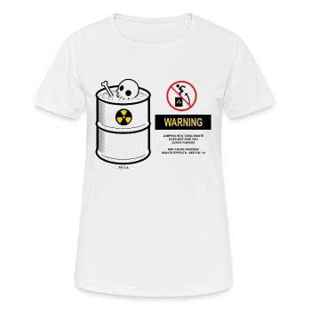 Warning toxic - Women's Breathable T-Shirt - white - Front - AI Model Female 172 dark (172cm)