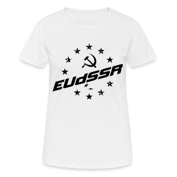 EUdSSR - Frauen T-Shirt atmungsaktiv - Weiß - Vorne - AI Model Female 172 dark (172cm)