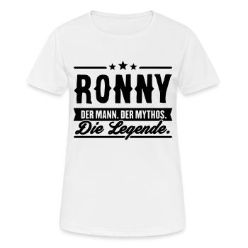 Man Myth Legend Ronny - Women's Breathable T-Shirt - white - Front - AI Model Female 172 dark (172cm)