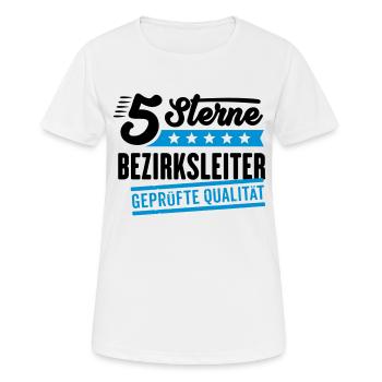 5Sterne Bezirksleiter - Frauen T-Shirt atmungsaktiv - Weiß - Vorne - AI Model Female 172 dark (172cm)