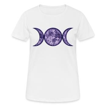 Mondphasen-purple-wicca - Frauen T-Shirt atmungsaktiv - Weiß - Vorne - AI Model Female 172 dark (172cm)