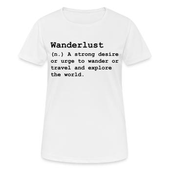 Wanderlust - Women's Breathable T-Shirt - white - Front - AI Model Female 172 dark (172cm)