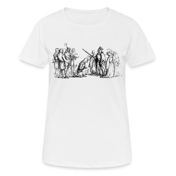 épée épée de chevalier chevalier armor71 - T-shirt respirant Femme - blanc - Devant - AI Model Female 172 dark (172cm)