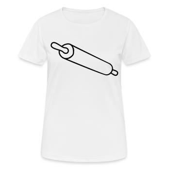 rolling_pin - Frauen T-Shirt atmungsaktiv - Weiß - Vorne - AI Model Female 172 dark (172cm)