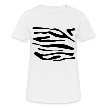 Zebra-Druck ein - Frauen T-Shirt atmungsaktiv - Weiß - Vorne - AI Model Female 172 dark (172cm)
