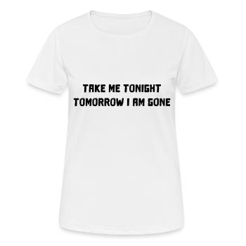 Take me tonight shirt - Women's Breathable T-Shirt - white - Front - AI Model Female 172 dark (172cm)