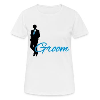 Groom - Frauen T-Shirt atmungsaktiv - Weiß - Vorne - AI Model Female 172 dark (172cm)