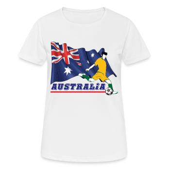 Australia Football Gift Fan World Championship - Women's Breathable T-Shirt - white - Front - AI Model Female 172 dark (172cm)