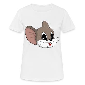 lorey.w "petite souris", fille - T-shirt respirant Femme - blanc - Devant - AI Model Female 172 dark (172cm)