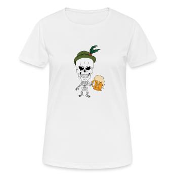 Skeleton - Women's Breathable T-Shirt - white - Front - AI Model Female 172 dark (172cm)
