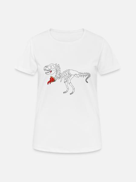 Pizza dinosaure - T-shirt respirant Femme - blanc
