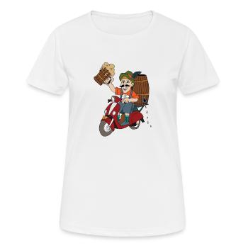 Bier Fass - Frauen T-Shirt atmungsaktiv - Weiß - Vorne - AI Model Female 172 dark (172cm)