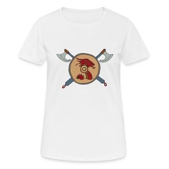 Viking Shield Vikings - T-shirt respirant Femme - blanc - Devant - AI Model Female 172 dark (172cm)